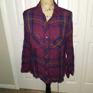 Ana plaid button down shirt